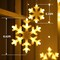 Toodour Christmas Snowflake Lights Outdoor, 17.22ft 264 LED Snowflake Icicle Lights with 22 Drops, Connectable, 8 Modes Waterproof Warm White Christmas Light for Curtain, Eaves, Window, Xmas Decor